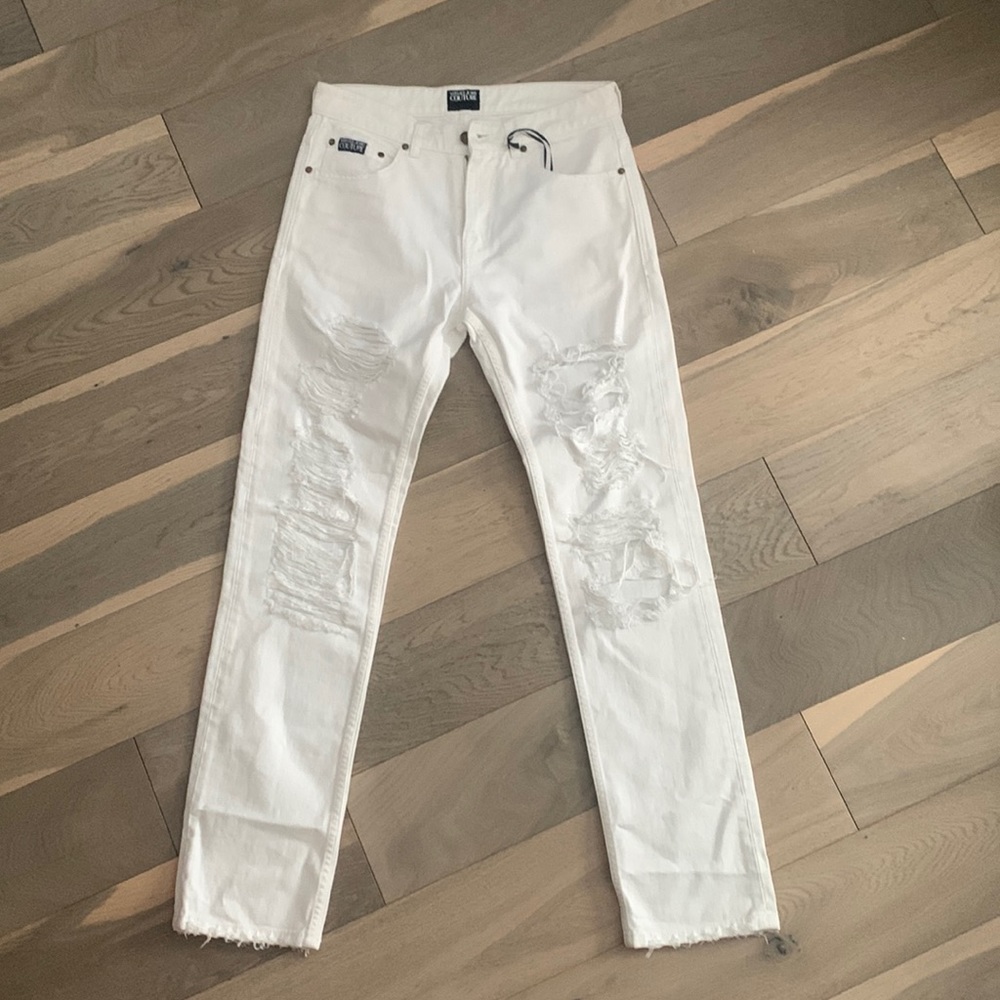 Versace Couture white jeans, size 30, new with tags
